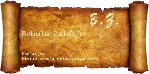 Bobula Zalán névjegykártya